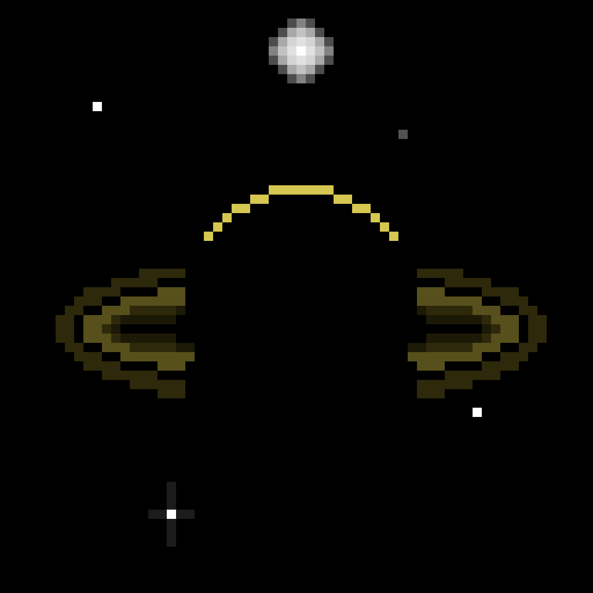 Saturn going through it'y cycles with the camera locked onto Saturn. The sun lights up specific parts of saturn like the Moon and casts a shadow on it's rings as Saturn revolves. Stars move in the background as they sparkle randomly.